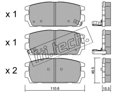 Комплект колодок для дискового тормоза TRUSTING 5230