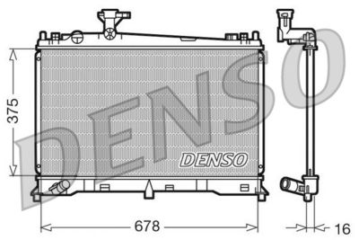 Радиатор системы охлаждения двигателя DENSO DRM44010