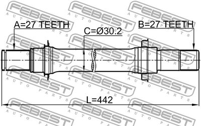 Полуось правая FEBEST 0312CL7ATRH