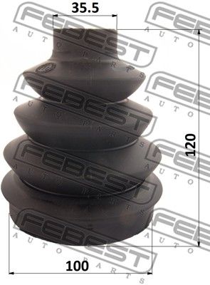 Пыльник ШРУС наружный комплект FEBEST 2117PEXP