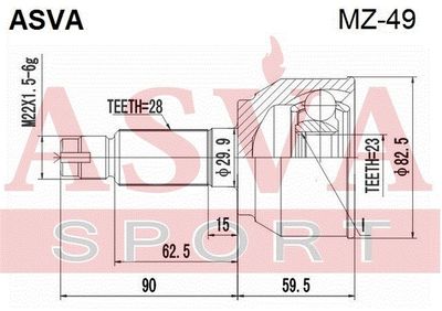 ШРУС наружный комплект TATSUMI TDA1164