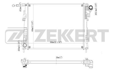 Радиатор охлаждения двигателя Zekkert MK1478