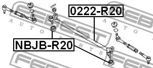 Тяга рулевая FEBEST 0222R20