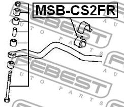 Втулка стабилизатора переднего FEBEST MSBCS2FR