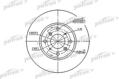 Диск тормозной передний PATRON PBD4151