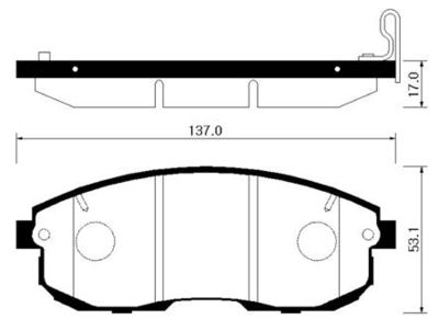 Колодки тормозные дисковые передние HSB HP3001