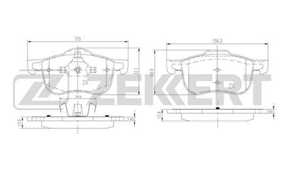 Колодки тормозные дисковые передние Zekkert BS2760