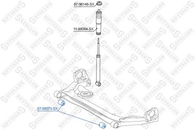 Сайлентблок задней балки STELLOX 8798071SX