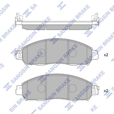 Колодки тормозные передние SANGSIN SP4080