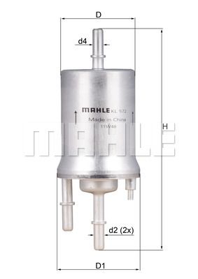 Фильтр топливный MAHLE KL572