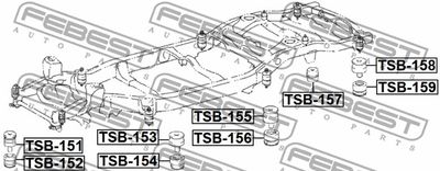 Сайлентблок подрамника FEBEST TSB152