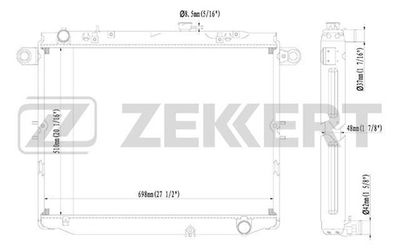 Радиатор охлаждения двигателя Zekkert MK1388