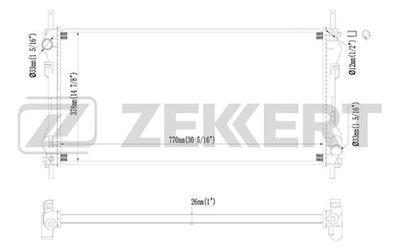 Радиатор охлаждения двигателя Zekkert MK1229