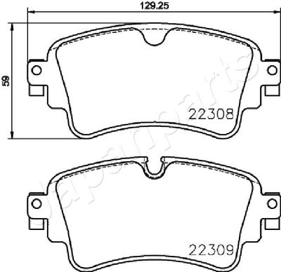 Колодки тормозные задние JAPANPARTS PP0911AF