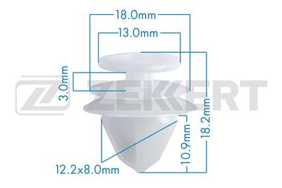 Клипса крепежная Zekkert BE3063