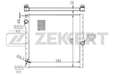 Радиатор охлаждения двигателя Zekkert MK1524