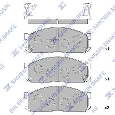 Колодки тормозные дисковые SANGSIN SP1044