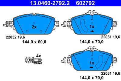 Комплект тормозных колодок Mercedes Benz A0004208903