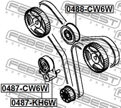 Ролик натяжителя ремня ГРМ MITSUBISHI 1145A042