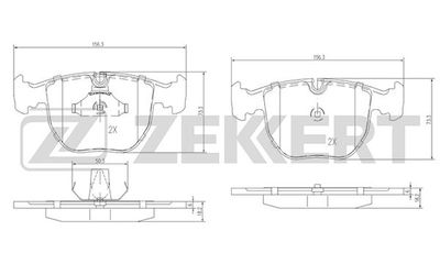 Колодки тормозные дисковые передние Zekkert BS1150