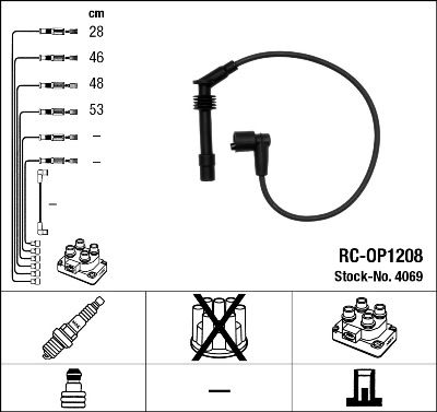 Комплект проводов высоковольтных NGK 4069