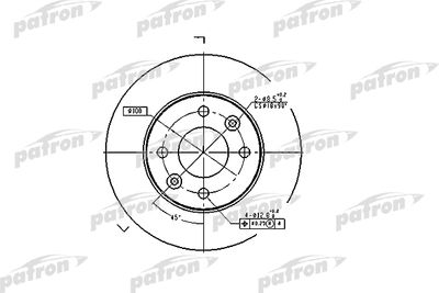 Диск тормозной передний PATRON PBD1015