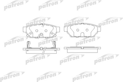 Колодки тормозные дисковые задние PATRON PBP1013