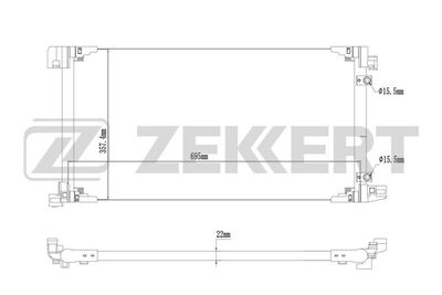 Радиатор кондиционера Zekkert MK3188