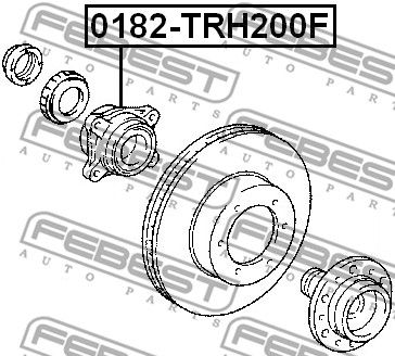 Ступица передняя комплект FEBEST 0182TRH200F