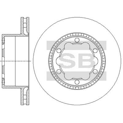 Диск тормозной задний SANGSIN SD5603
