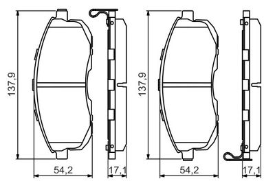 Колодки тормозные дисковые передние BOSCH 0986494572