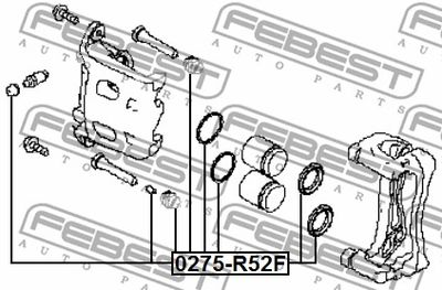 Ремкомплект суппорта тормозного переднего FEBEST 0275R52F