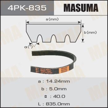 Ремень поликлиновой Masuma 4PK835