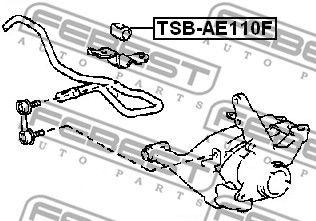 Втулка стабилизатора переднего FEBEST TSBAE110F