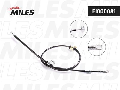 Трос стояночного тормоза левый Miles EI000081