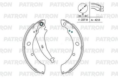 Колодки тормозные барабанные PATRON PSP015