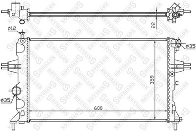 Радиатор системы охлаждения STELLOX 1025266SX