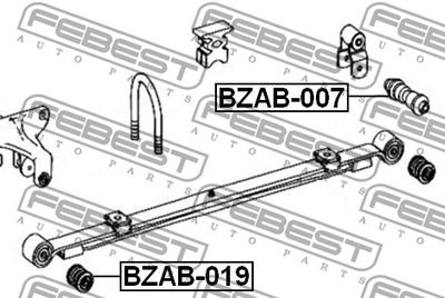 Сайлентблок рессоры задней FEBEST BZAB019