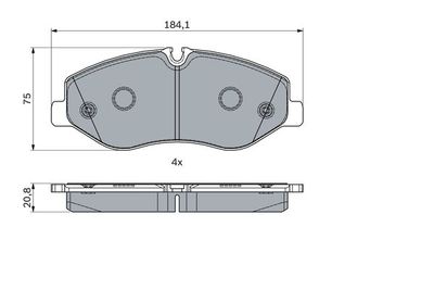Колодки тормозные дисковые BOSCH 0986494914