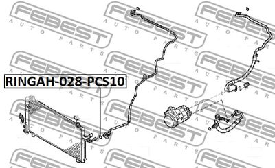 Кольцо уплотнительное трубки кондиционера FEBEST RINGAH028PCS10