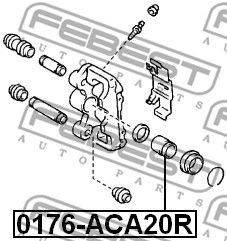 Поршень суппорта тормозного заднего FEBEST 0176ACA20R