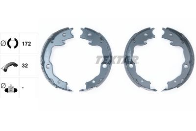 Колодки тормозные задние барабанные TEXTAR 91068200