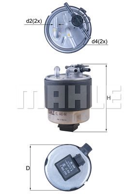 Фильтр топливный MAHLE KL44044