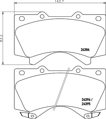 Колодки тормозные дисковые передние Nisshinbo NP1045SC
