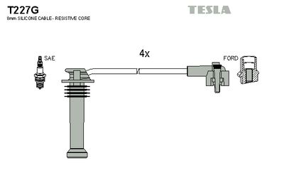 Провода зажигания TESLA T227G
