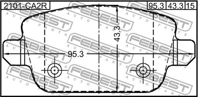 Колодки тормозные задние FEBEST 2101CA2R