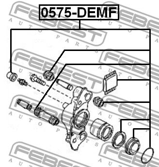 Ремкомплект тормозного суппорта FEBEST 0575DEMF