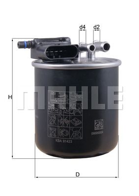 Фильтр топливный MAHLE KL949