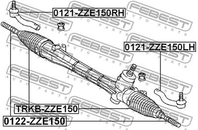 Тяга рулевая FEBEST 0122ZZE150