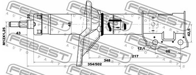 Амортизатор передний левый газовый FEBEST 12666492FL